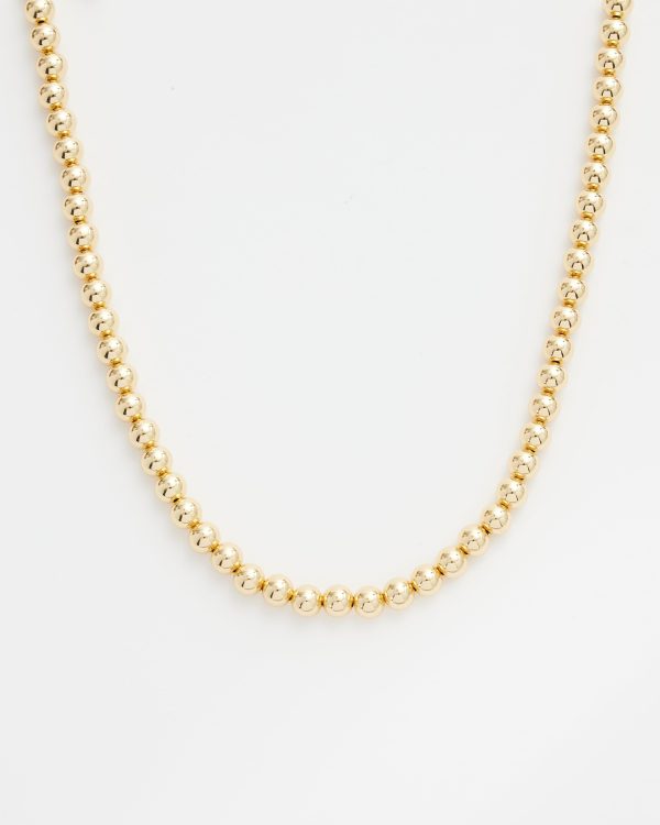 Simple Beaded Gold Necklace