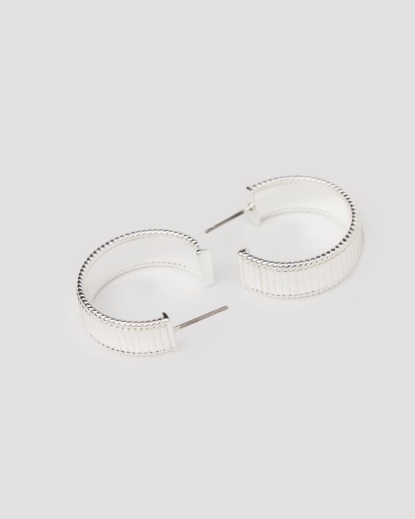 Anetpc Extra Silver Hoop Earrings